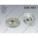 Knurled nut, thin type  M 6-5 zinc plated  DIN 467