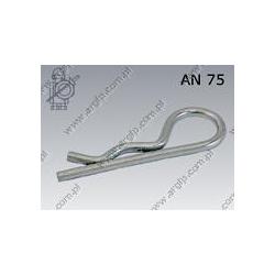 Spring pin single type  5  zinc plated  AN 75