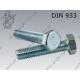 Hex bolt  M30×50-8.8 zinc plated  DIN 933