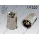Blind rivet nut grooved reduced head  M 8 (0,50-3,00)-A2   AN 320 per 250