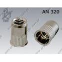 Blind rivet nut grooved reduced head  M 8 (0,50-3,00)-A2   AN 320 per 250