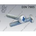 Machine screw  H-FT M 4×12  zinc plated  DIN 7985