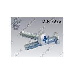 Machine screw  H-FT M 3× 6  zinc plated  DIN 7985