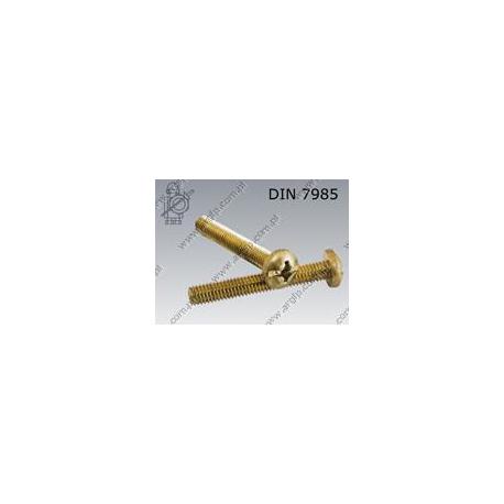 Machine screw  C-FT M 3×10-brass   DIN 7985