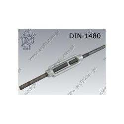Turnbuckle open type  with welding stud M36  zinc plated  DIN 1480