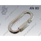 02 schroefsluiting  4 mm  zinc  AN 80 per 50