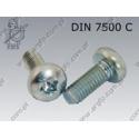 Thread forming screw  Tx M 8×20  zinc plated  DIN 7500 PE