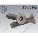 Hex socket CSK head screw  FT M 3×10-A2   ISO 10642