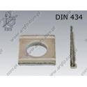 Square washer for U section  24(M22)  zinc plated  DIN 434