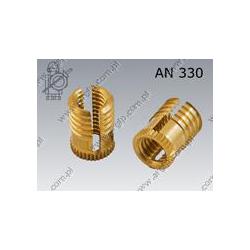 Self-locking insert with taps  M 5-brass   AN 330