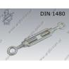 Turnbuckle open type  e-e M30  zinc plated  DIN 1480