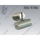 Slotted set screw with flat point  M 4×12-14H zinc plated  ISO 4766