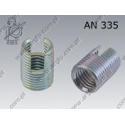 Self-tapping insert, slotted  M10  zinc  AN 335