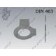 Tab washer with long and short tab  8,4(M 8)  zinc plated  DIN 463