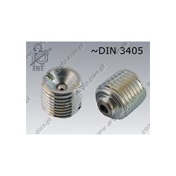 Grease nipple flush type without collar  M 8× 1  zinc plated  ~DIN 3405
