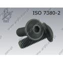 Hexagon socket button head screw with collar  FT M 5×16-010.9 black fl Zn  ISO 7380-2