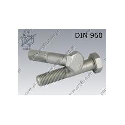 Hex bolt  M12×1,25×45-10.9 fl Zn  DIN 960