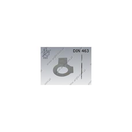 Tab washer with long and short tab  6,4(M 6)  zinc plated  DIN 463