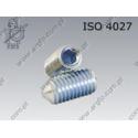 Hex socket set screw with cone point  M 3× 4-45H zinc plated  ISO 4027