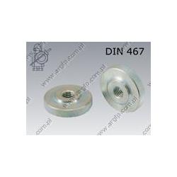 Knurled nut, thin type  M 4-5 zinc plated  DIN 467