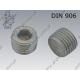 Hex socket plug  conical thread M14×1,5  fl Zn  DIN 906