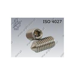 Hex socket set screw with cone point  M12×20-A2   ISO 4027