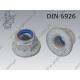 Prevaling torque flange nut with insert  M10-10 fl Zn  DIN 6926