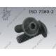 Hexagon socket button head screw with collar  FT M 6×16-010.9 fl Zn  ISO 7380-2