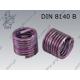 Self locking threaded insert  M 6×1-2D    ~DIN 8140 B