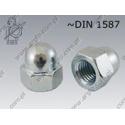 Dome cap nut  M12×1,5-6 zinc plated  DIN 1587