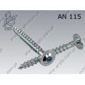 Chipboard screw hardened, wafer hd  Tx 8×160  zinc plated  AN 115