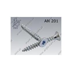 Chipboard screw hardened  Tx 5×40  zinc plated  AN 201