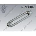 10 Turnbuckles open type  M42  zinc plated  DIN 1480 per stuk