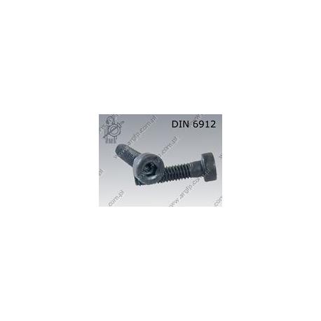 Hex socket head cap screw, low head  M 4×16-08.8 black fl Zn  DIN 6912
