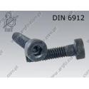Hex socket head cap screw, low head  M 4×16-08.8 black fl Zn  DIN 6912