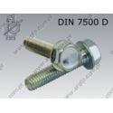 Thread forming screw  M 6×12  zinc plated  ~DIN 7500 DE