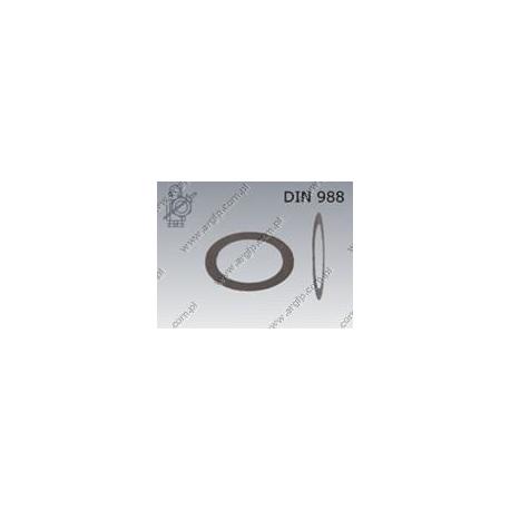 Shim washer  10×16×0,1    DIN 988