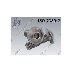 Hexagon socket button head screw with collar  FT M 4× 6-A2-70   ISO 7380-2