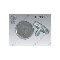 Knurled thumb bolt low type  M 6×10  zinc plated  DIN 653