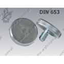 Knurled thumb bolt low type  M 6×10  zinc plated  DIN 653
