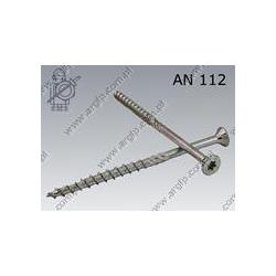 Wood screw csk hd TURBO  Tx 8×260  zinc plated  AN 112