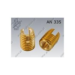 Self-tapping insert, slotted  M 4-brass   AN 335