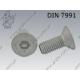 Hex socket CSK head screw  FT M10×50-010.9 fl Zn  ISO 10642 **