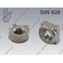 Square welding nut  M10-A2   DIN 928