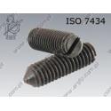 Slotted set screw with cone point  M 4×12-14H   ISO 7434