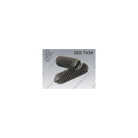 Slotted set screw with cone point  M 4×16-14H   ISO 7434