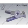 Hex socket CSK head screw  M20×90-010.9 zinc plated  ISO 10642
