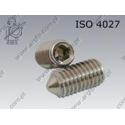 Hex socket set screw with cone point  M 4×10-A2   ISO 4027