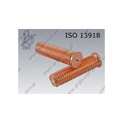 Welding stud  M 4×10  coppered  ISO 13918 PT