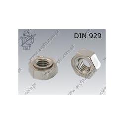 Hexagon welding nut  M12-A2   DIN 929